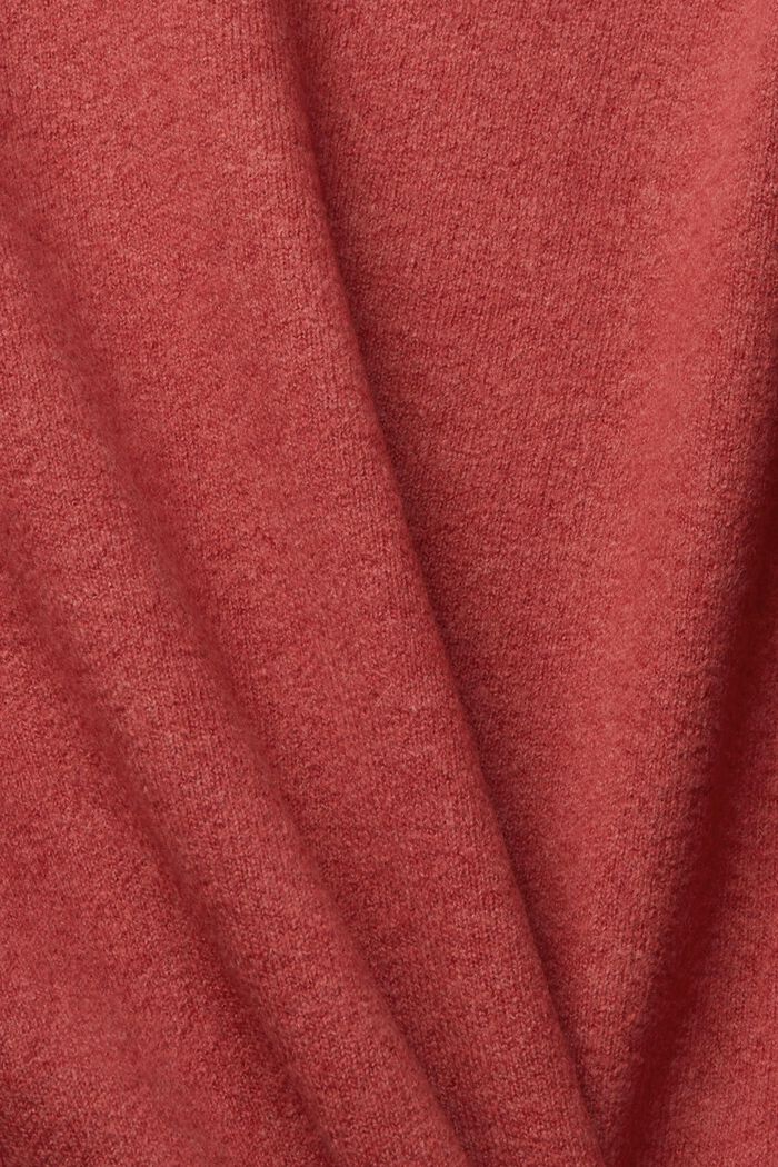 Con lana: cardigan aperto, TERRACOTTA, detail image number 1