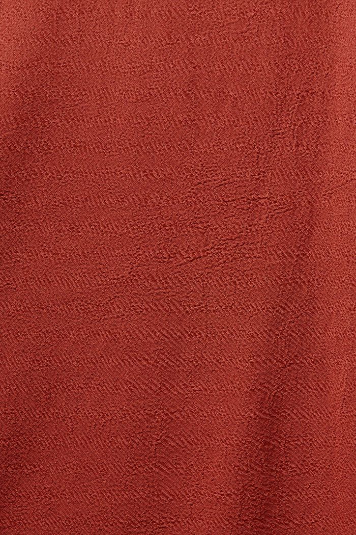Blusa basic con scollo a V, RUST BROWN, detail image number 5