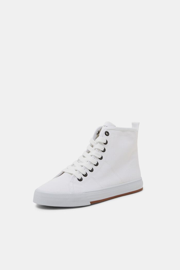 Sneakers alte in tela, OFF WHITE, detail image number 2