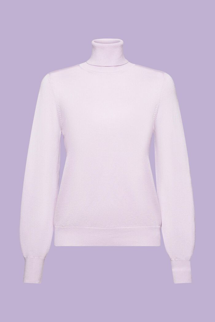 Pullover basic con scollo a dolcevita, LENZING™ ECOVERO™, LAVENDER, detail image number 6