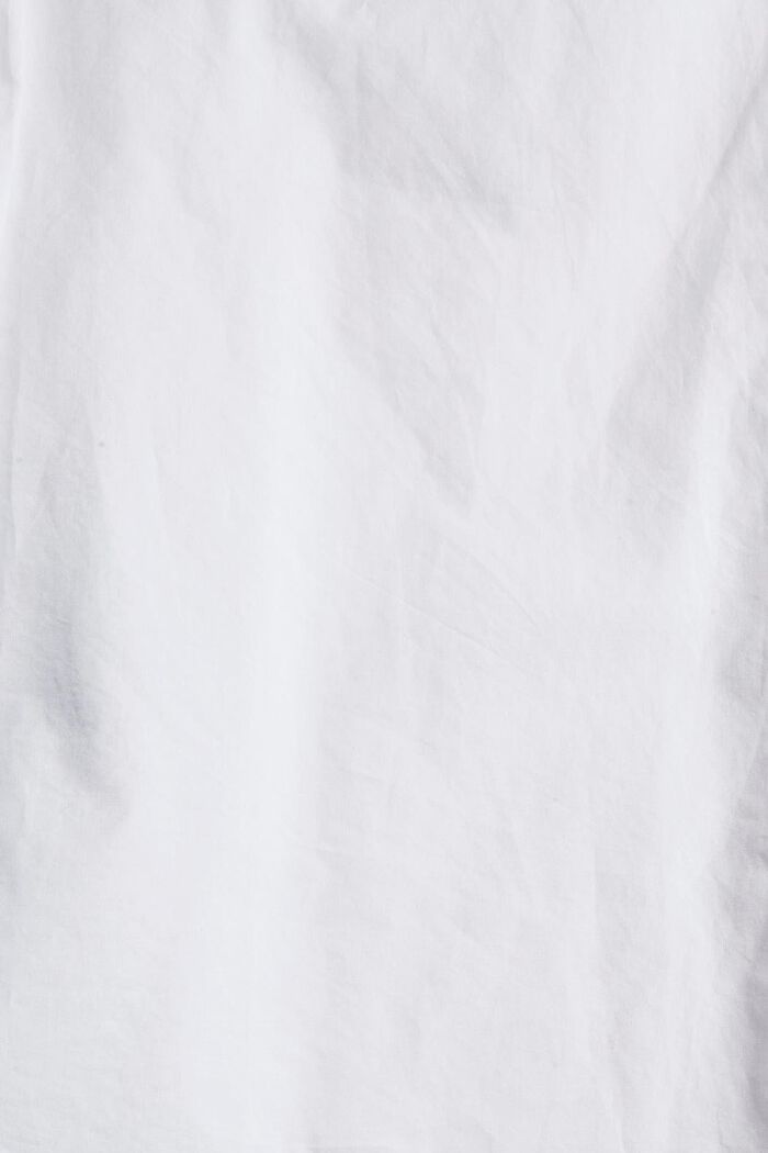 Blusa con scollo a calice, cotone biologico, WHITE, detail image number 4