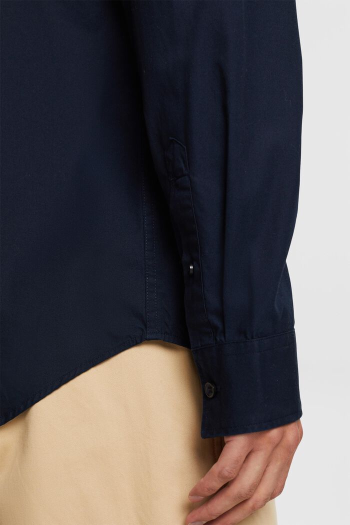 Camicia button-down in popeline, 100% cotone, NAVY, detail image number 2