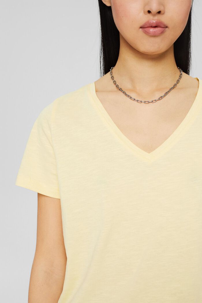 T-shirt in 100% cotone biologico, PASTEL YELLOW, detail image number 2