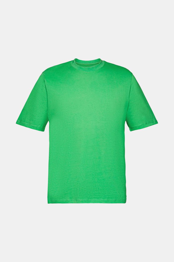 T-shirt girocollo in cotone, GREEN, detail image number 7