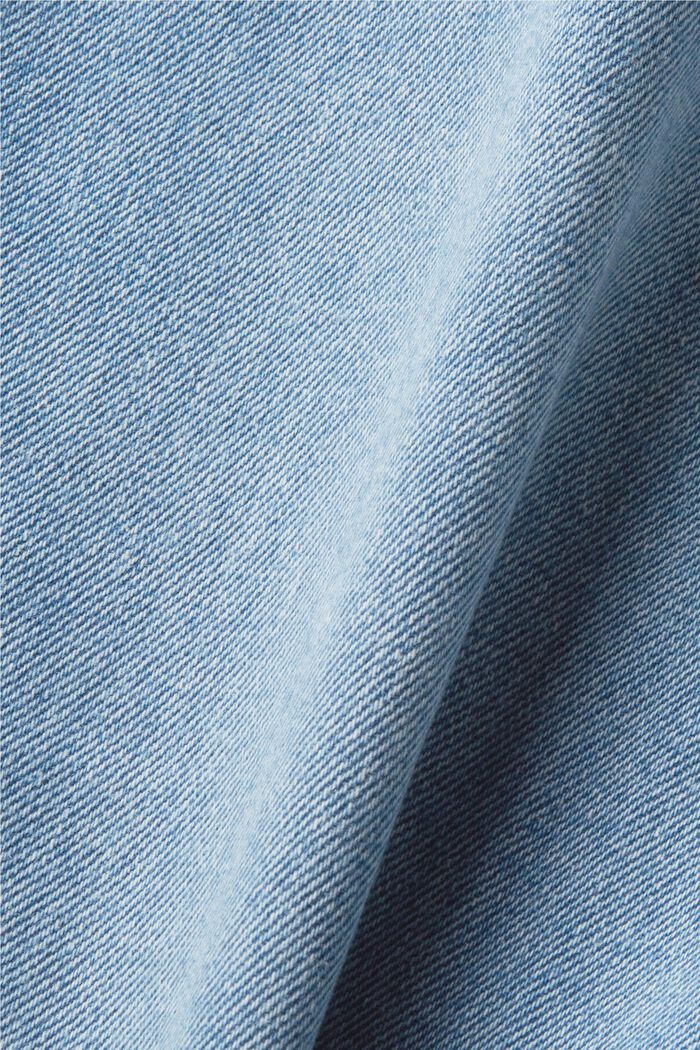 Shorts di jeans a vita alta, BLUE LIGHT WASHED, detail image number 6