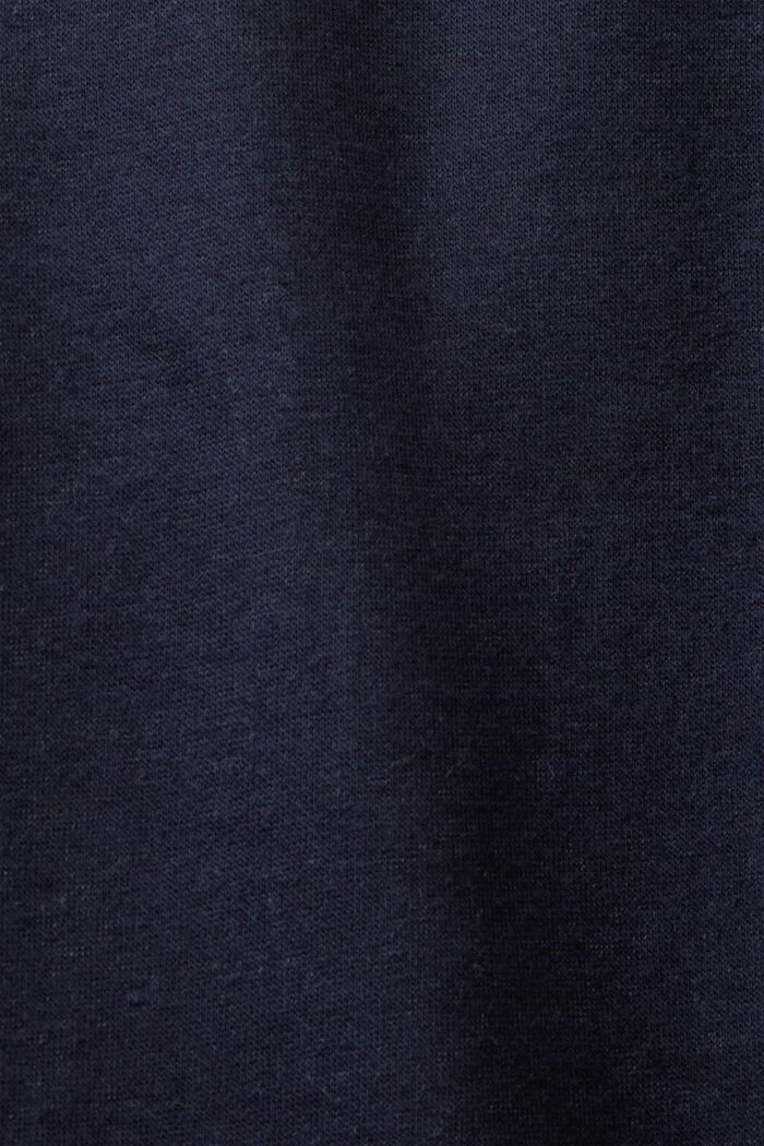 Felpa stile polo a maniche lunghe, NAVY, detail image number 5
