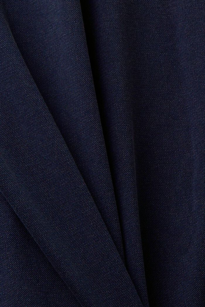 Polo in piqué di cotone lavato a pietra, NAVY, detail image number 4