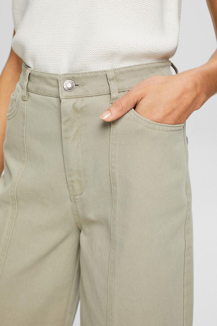 Pantaloni culotte a vita alta, PALE KHAKI, detail image number 0