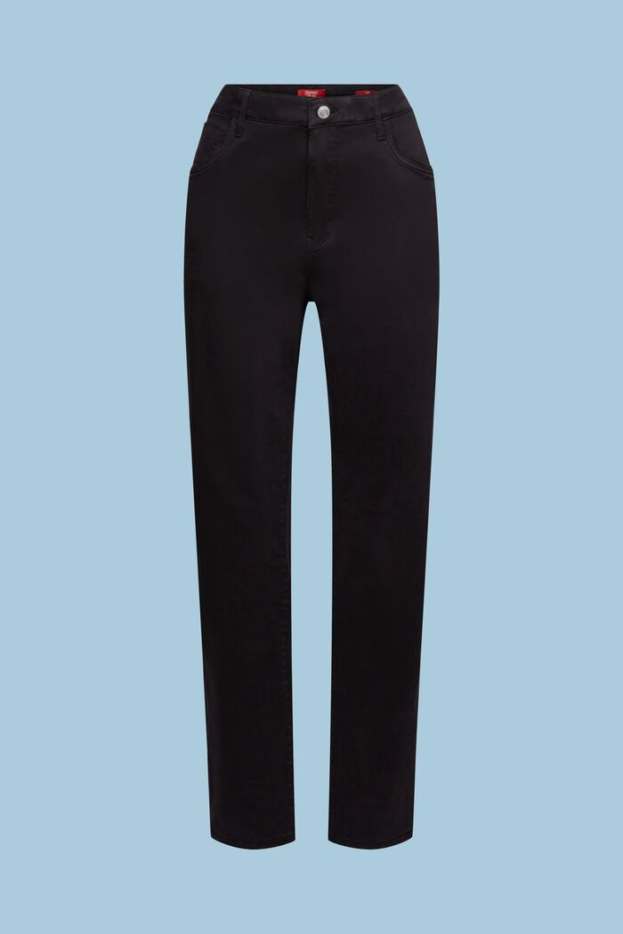 Pantaloni slim fit in twill, BLACK, detail image number 6