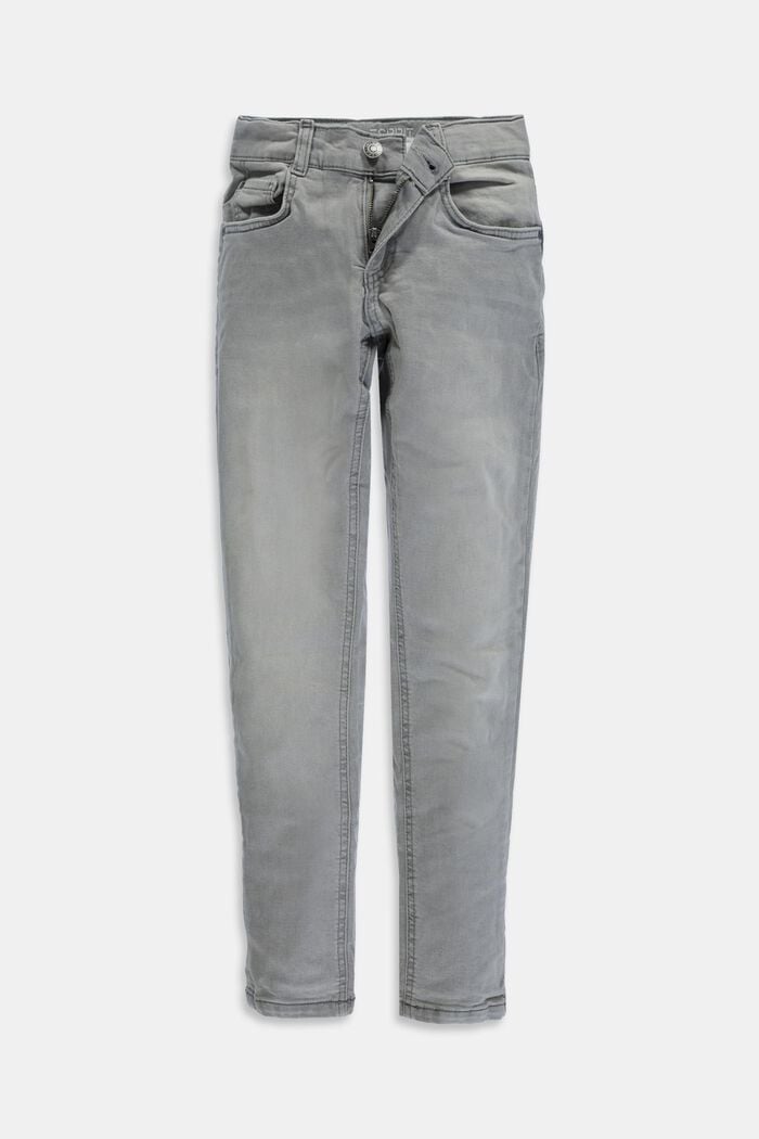 Jeans stretch con differenti fit e cintura regolabile, GREY MEDIUM WASHED, overview