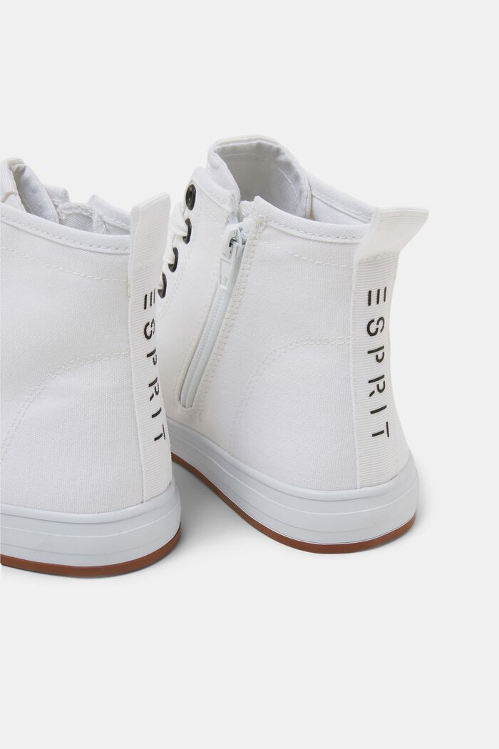 Sneakers alte in tela, OFF WHITE, detail image number 4