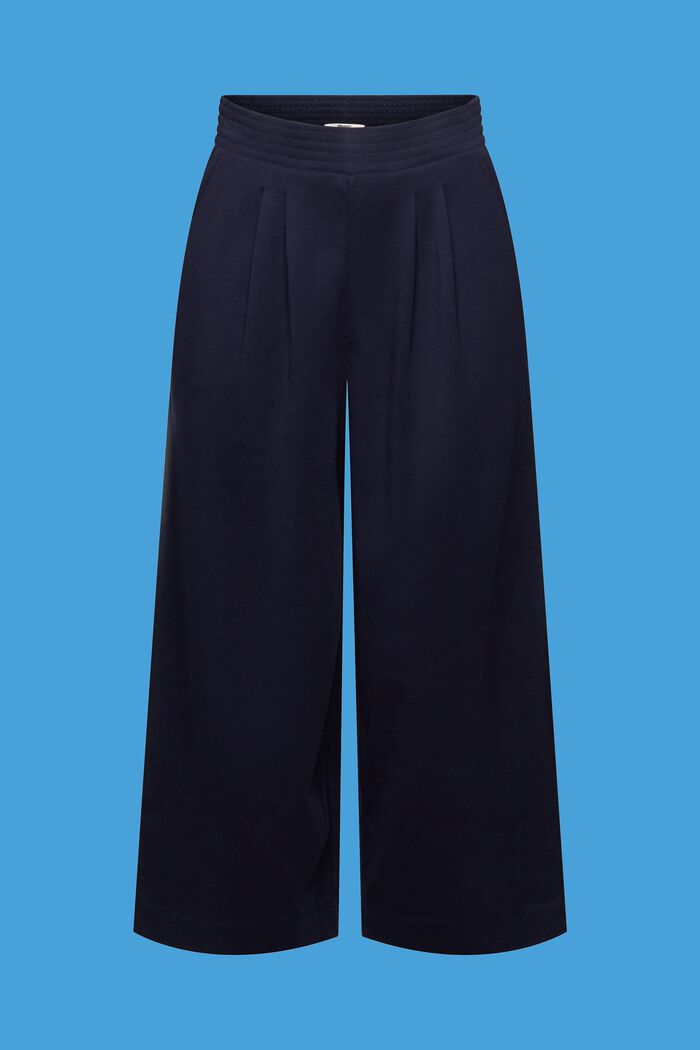 Pantaloni cropped in jersey, 100% cotone, NAVY, detail image number 6