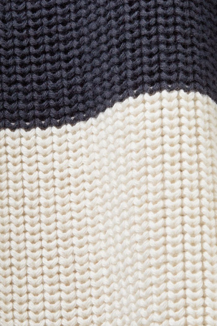 Pullover a girocollo a righe, PETROL BLUE, detail image number 5