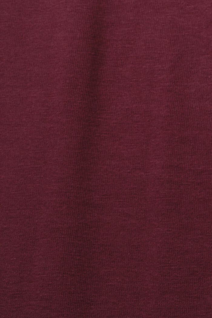 T-shirt in jersey con stampa, 100% cotone, AUBERGINE, detail image number 5