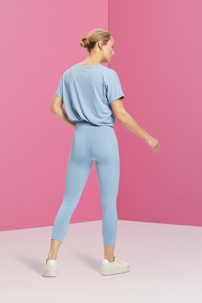 In materiale riciclato: leggings Active con E-DRY, PASTEL BLUE, detail image number 3