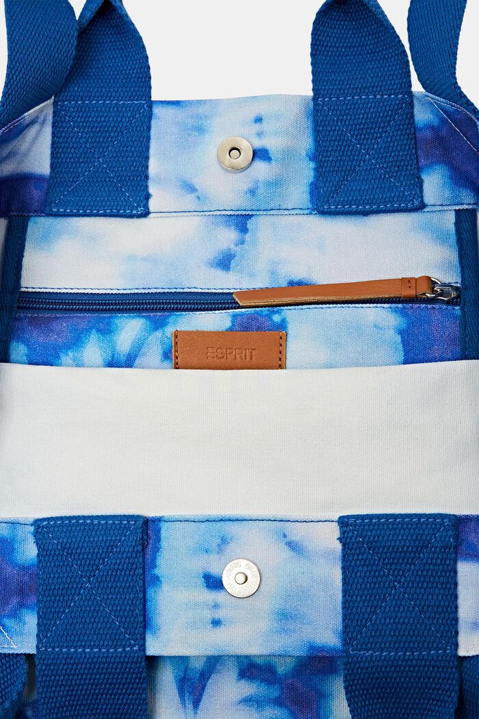 Tote bag in tela di cotone con logo, PASTEL BLUE, detail image number 3
