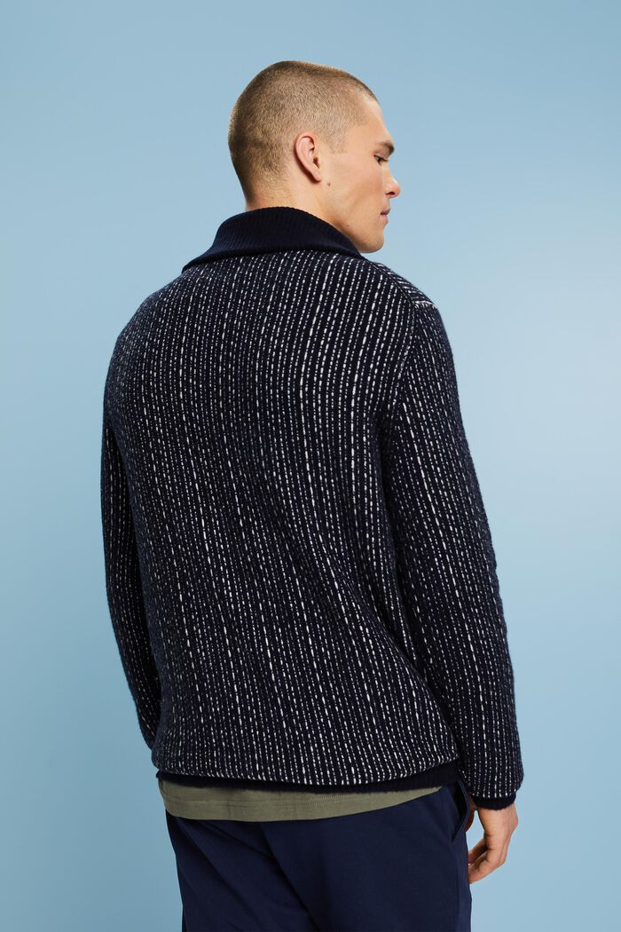 Pullover troyer a manica lunga, NAVY, detail image number 3