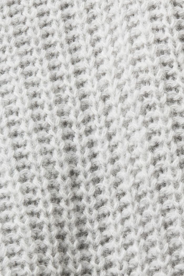 Pullover in maglia a coste, LIGHT GREY, detail image number 5
