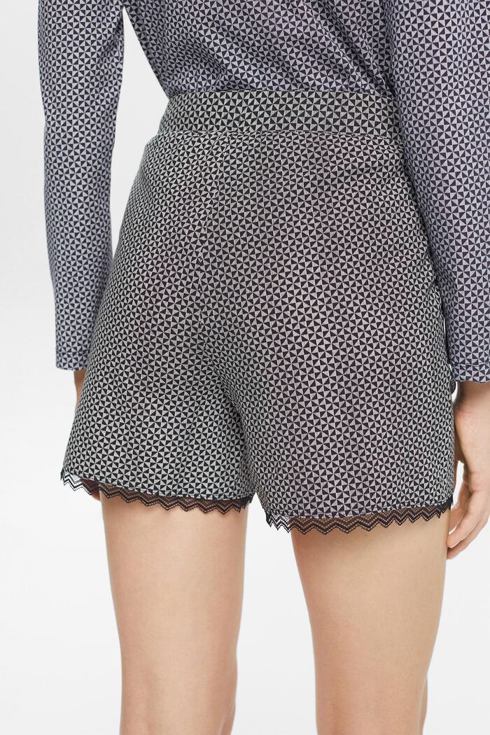 Shorts in jersey con stampa, BLACK, detail image number 3
