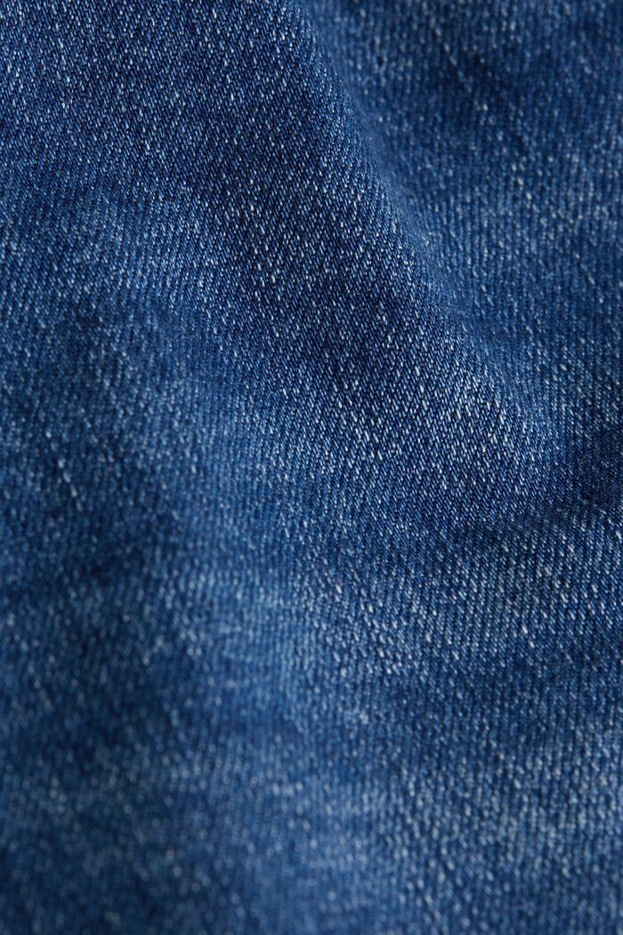 Jeans a gamba dritta a vita media, BLUE MEDIUM WASHED, detail image number 1