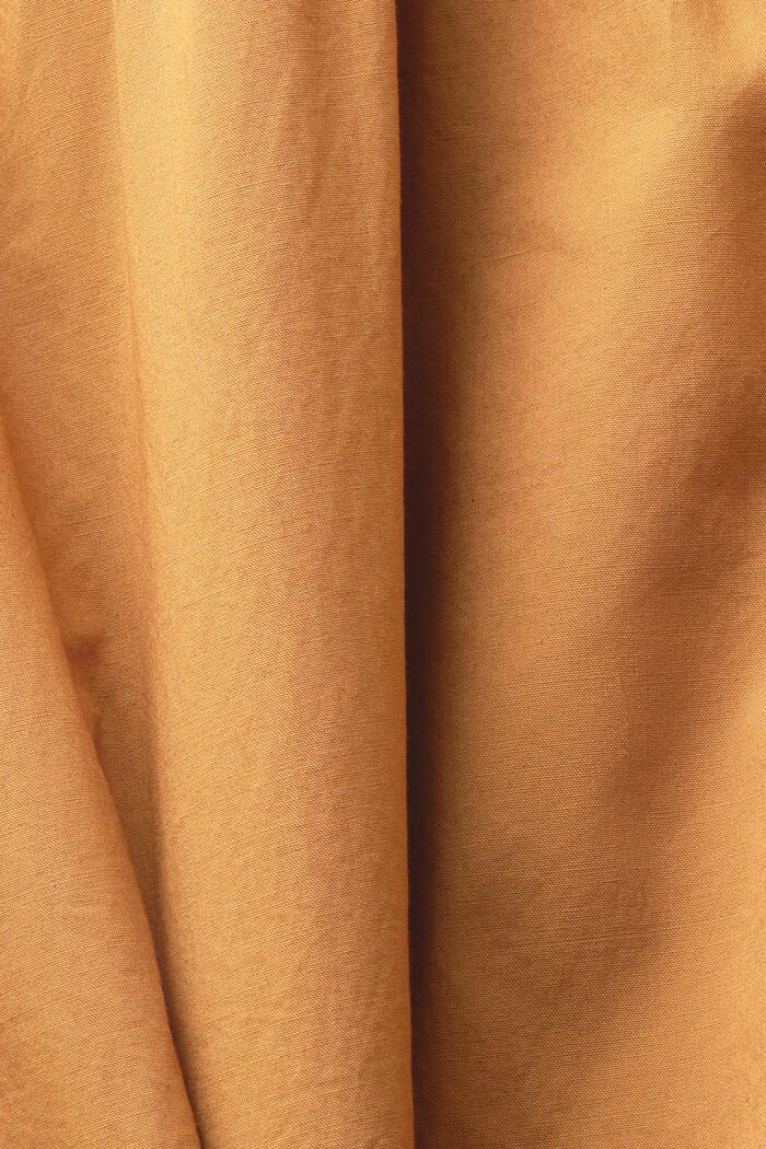 Blusa in popeline, 100% cotone, CARAMEL, detail image number 5