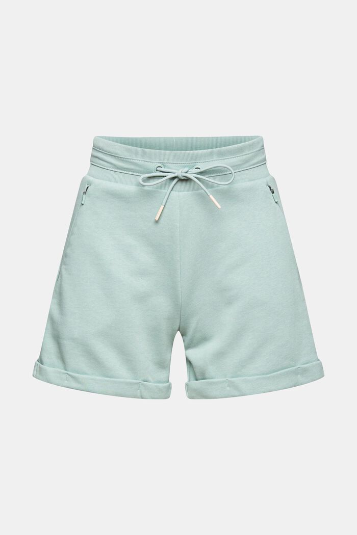 In materiale riciclato: shorts in felpa con tasche con zip