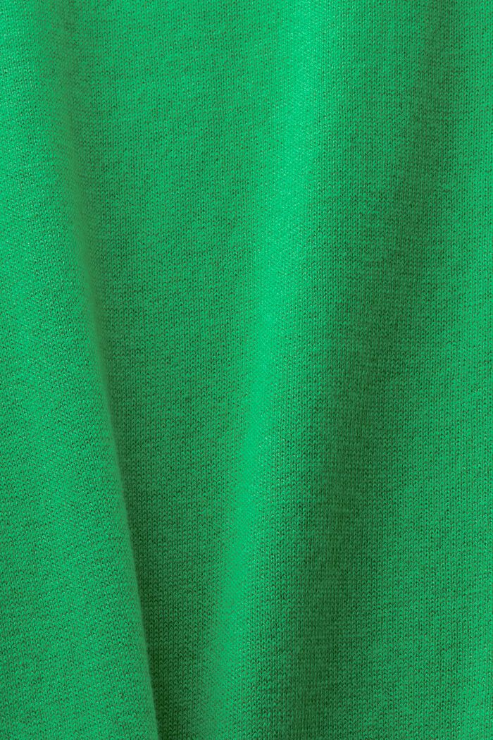 Pullover in cotone con scollo a V, GREEN, detail image number 5