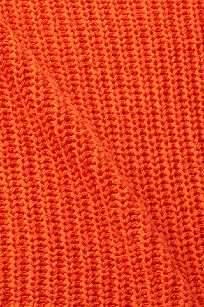 Pullover in maglia traforata, ORANGE RED, detail image number 5