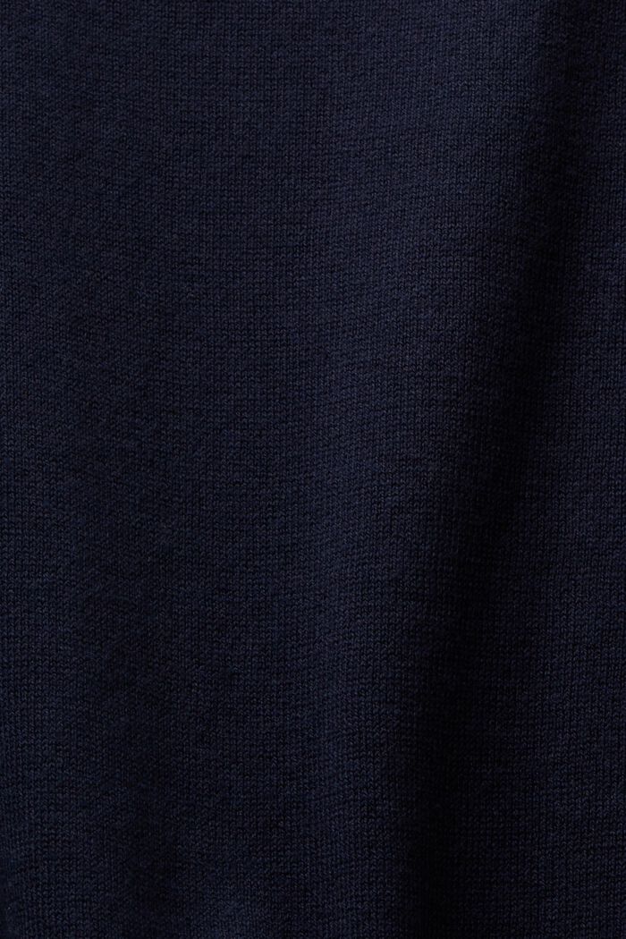 Pullover in cotone con scollo a V, NAVY, detail image number 4