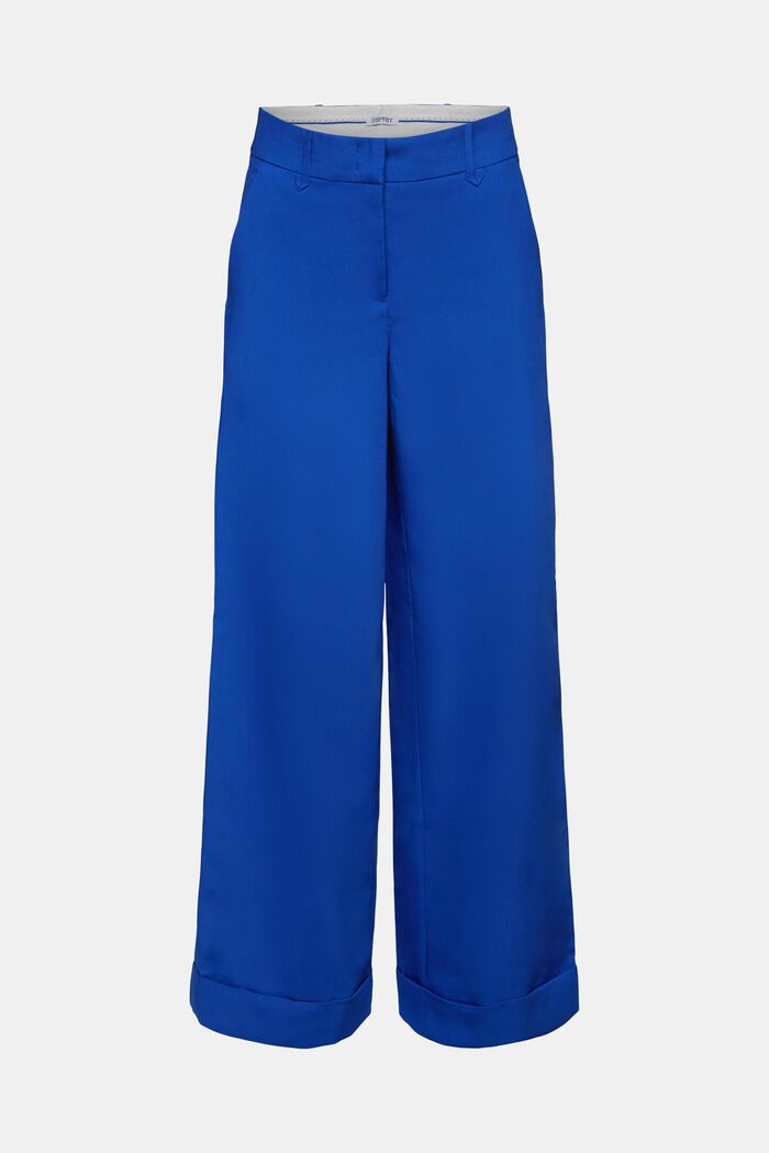 Pantaloni in twill a gamba larga, BRIGHT BLUE, detail image number 7