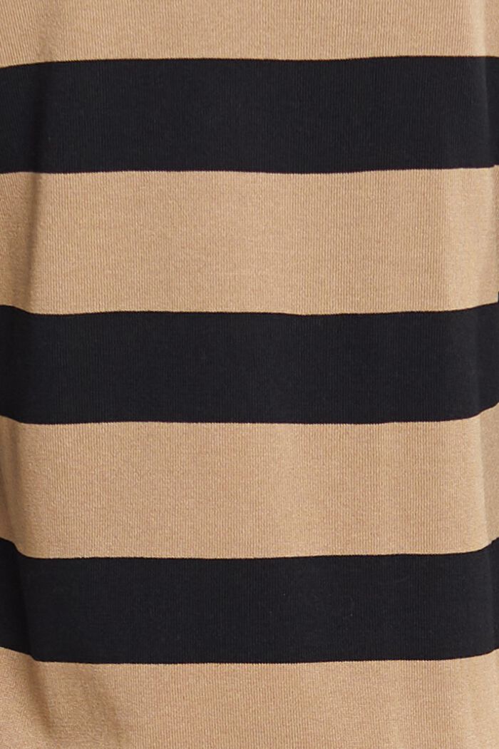 Abito midi in jersey a righe, TAUPE, detail image number 5