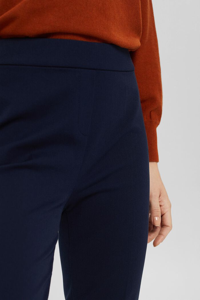 Pantaloni stretch con cintura elastica, NAVY, detail image number 2