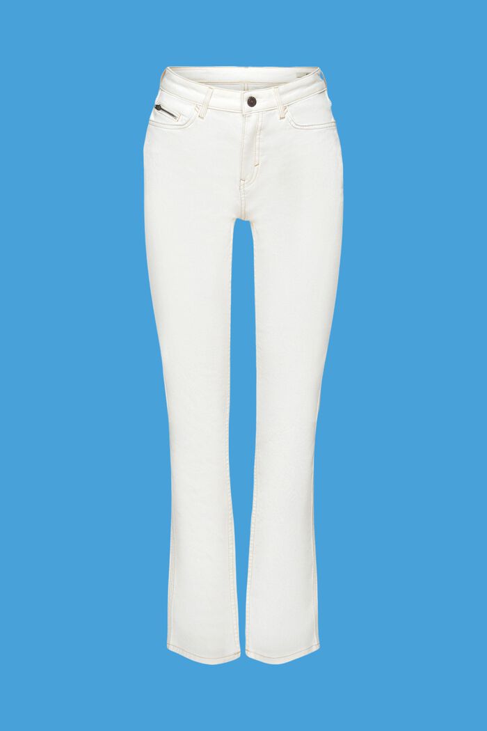 Jeans a vita alta e con gamba dritta, OFF WHITE, detail image number 6