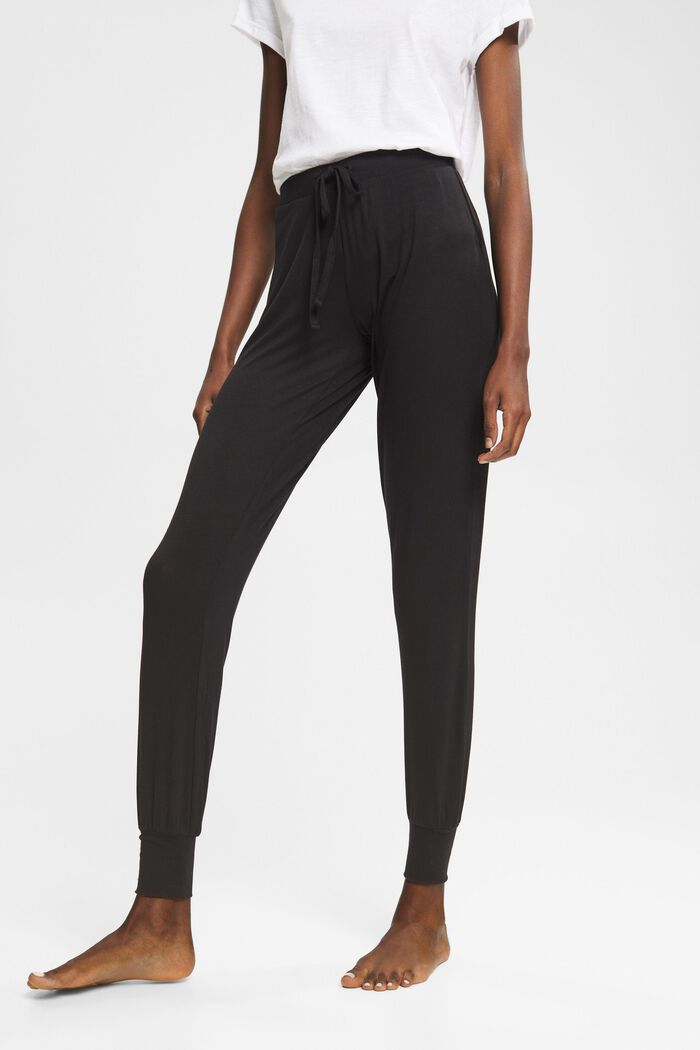 Pantaloni da pigiama in LENZING™ ECOVERO™, BLACK, detail image number 0