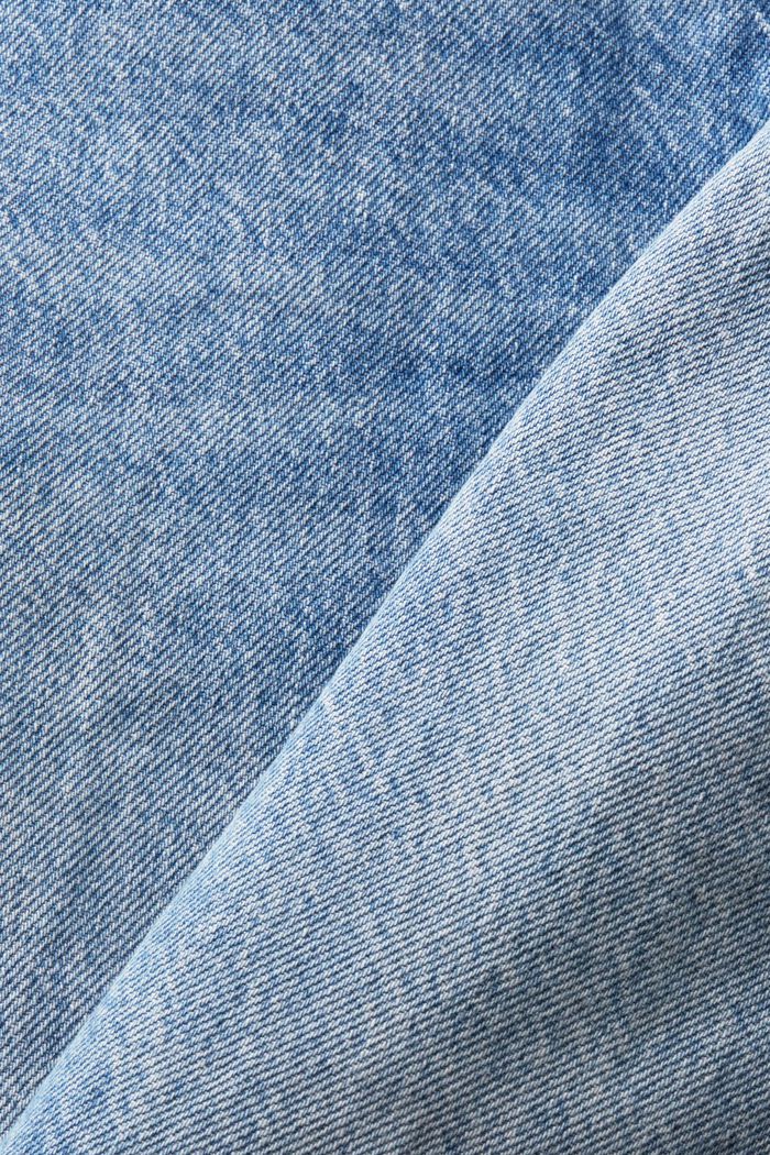 Jeans straight a vita media, BLUE LIGHT WASHED, detail image number 6