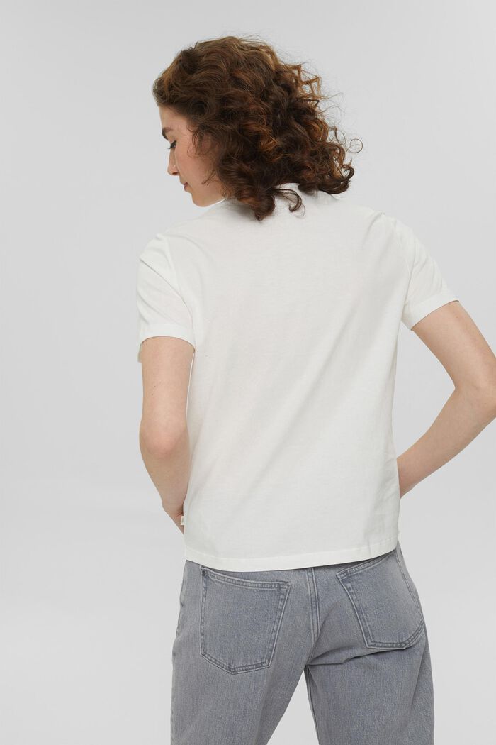T-shirt con stampa in 100% cotone biologico, OFF WHITE, detail image number 3