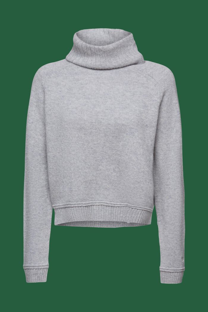 Pullover in cachemire con collo a tartaruga, LIGHT GREY, detail image number 6