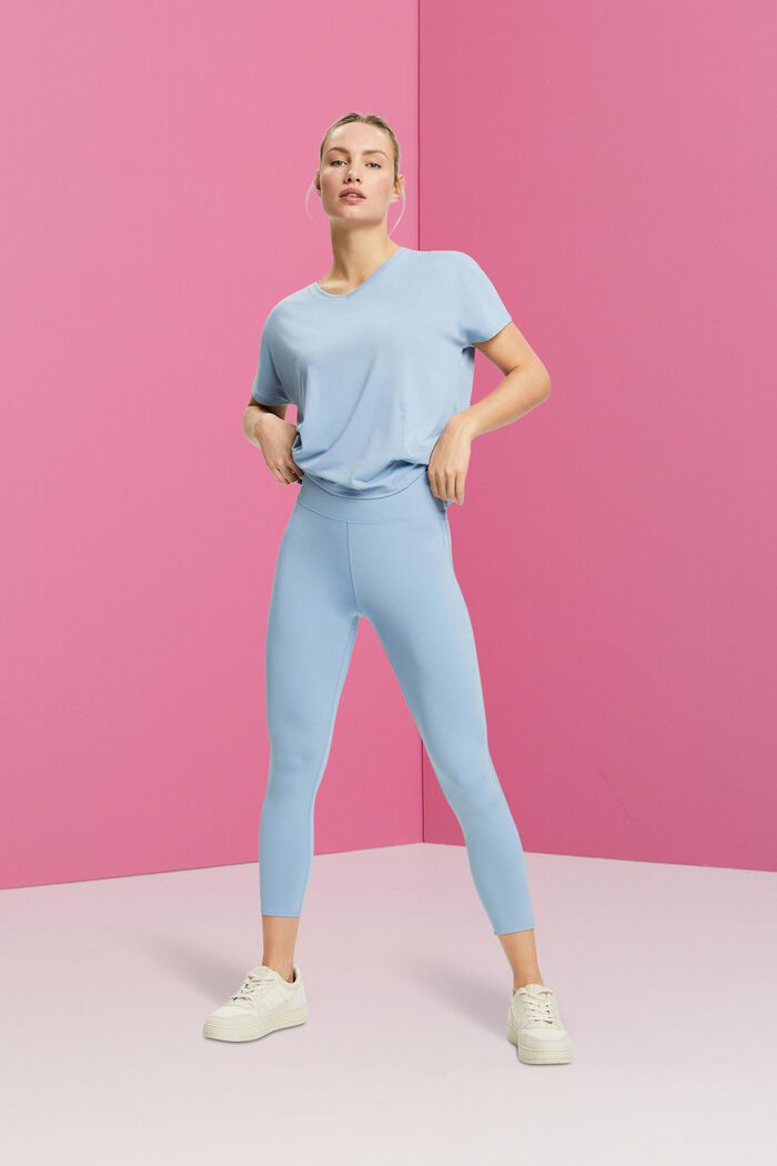 In materiale riciclato: leggings Active con E-DRY, PASTEL BLUE, detail image number 1
