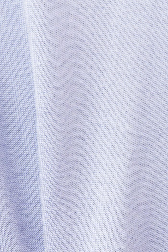Pullover dolcevita in lana, LIGHT BLUE LAVENDER, detail image number 6