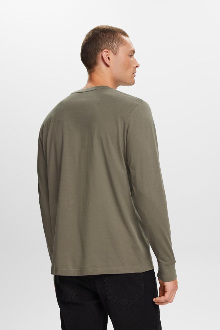 Maglia a maniche lunghe in jersey, 100% cotone, GUNMETAL, detail image number 3