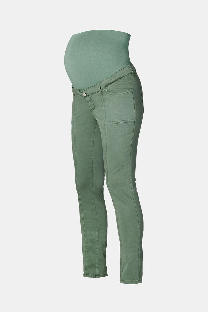 Pantaloni cargo con fascia premaman, VINYARD GREEN, detail image number 2