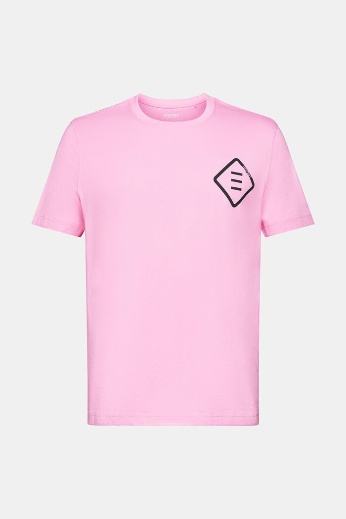T-shirt in jersey di cotone con logo, PINK, detail image number 6
