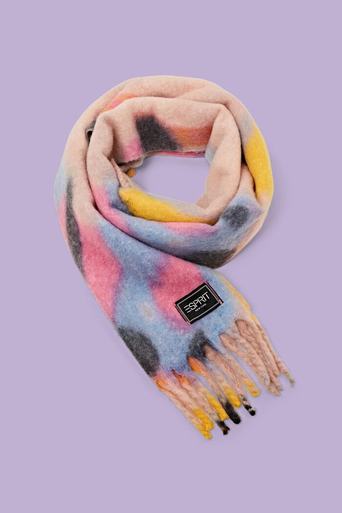 Sciarpa multicolore in maglia spazzolata, PASTEL PINK, detail image number 0