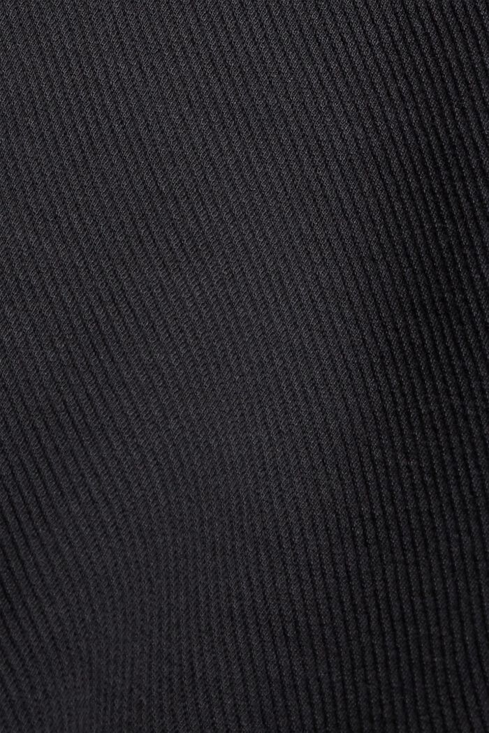 Giacca squadrata con struttura in twill, BLACK, detail image number 4
