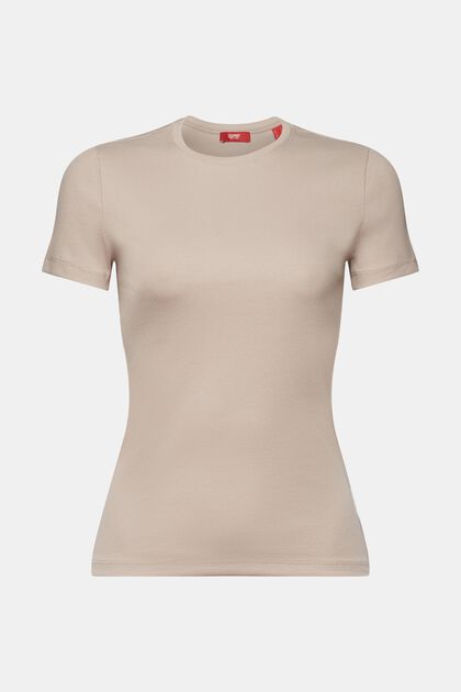 T-shirt girocollo in jersey di cotone