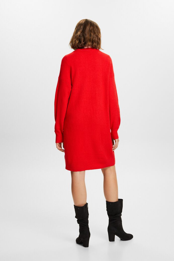 Abito mini in maglia, RED, detail image number 4