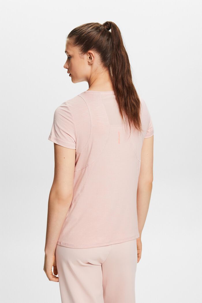 T-shirt active con pannello in mesh riciclato, PASTEL PINK, detail image number 3
