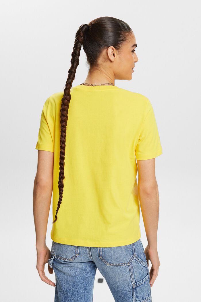 T-shirt in cotone con stampa grafica, YELLOW, detail image number 2