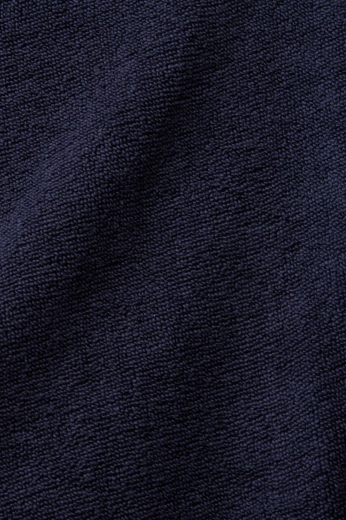 Accappatoio in tessuto terry con fodera a righe, NAVY BLUE, detail image number 5
