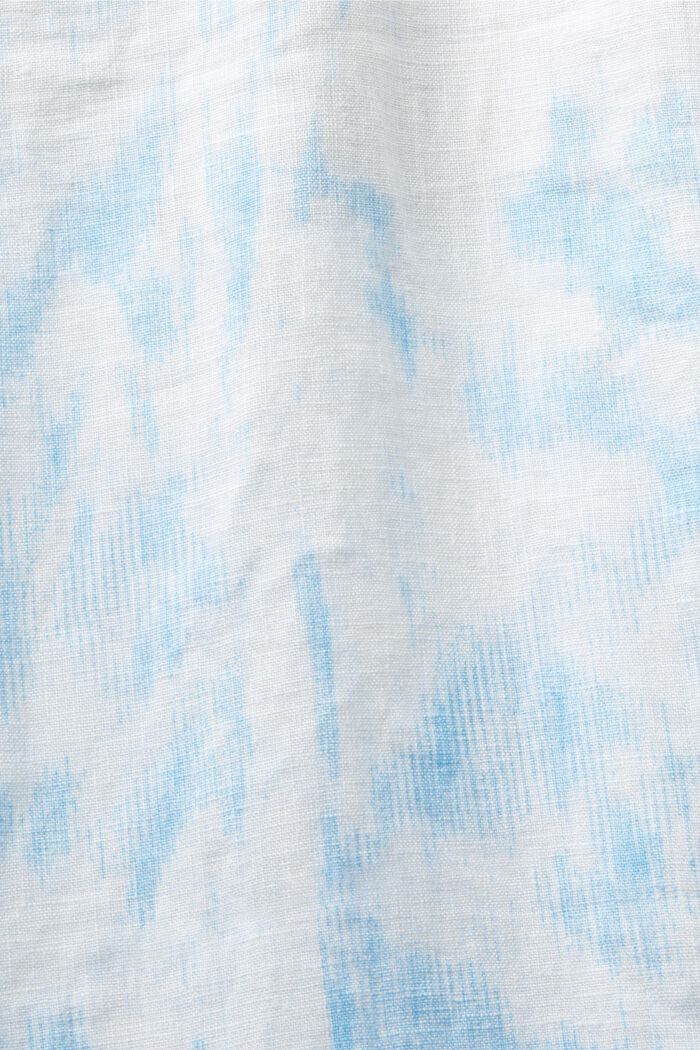 Pantaloni in lino con stampa, WHITE, detail image number 6